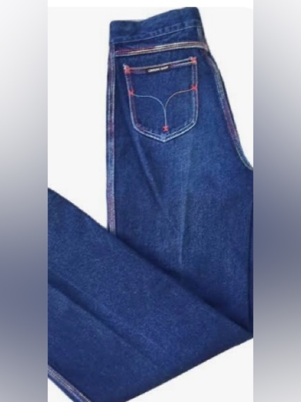 American True Vintage High-Rise “Union Gap” Jeans* Rainbow Red Triple Stitch/XL - Picture 6 of 6